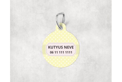 Pasztell pöttyös biléta kutyáknak - kör