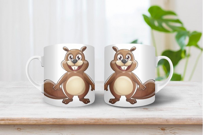 hód - bober mintás bögre 2