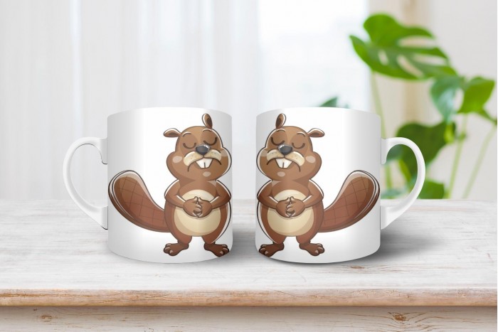 hód - bober mintás bögre 2