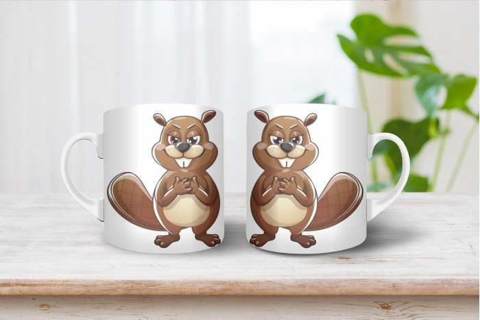 hód - bober mintás bögre 2