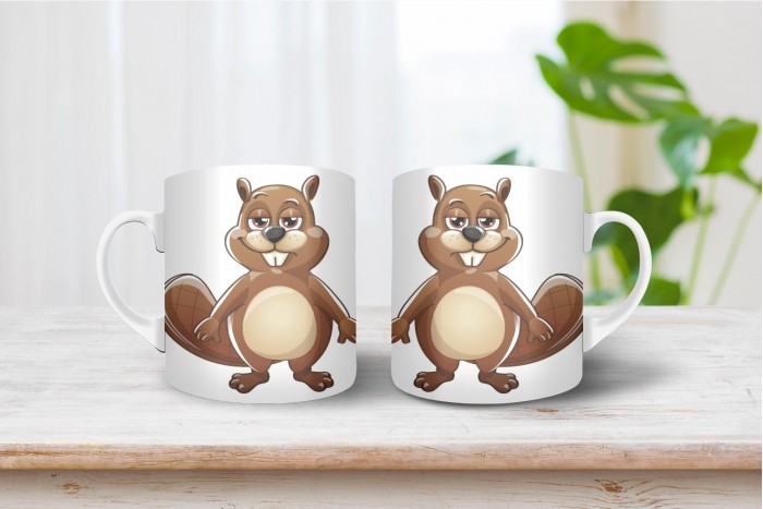 hód - bober mintás bögre 2