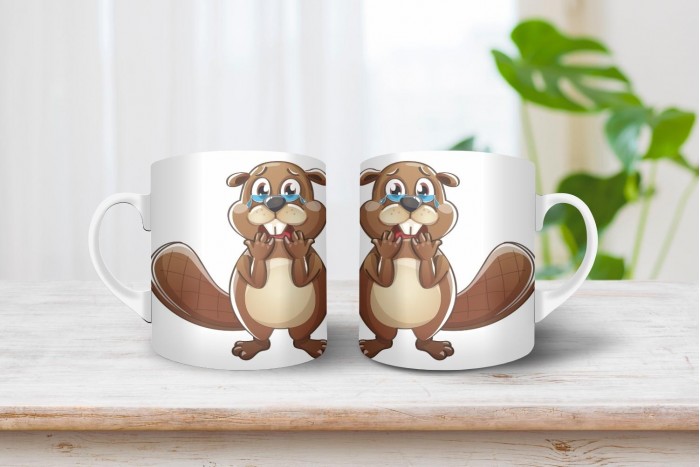 hód - bober mintás bögre 2