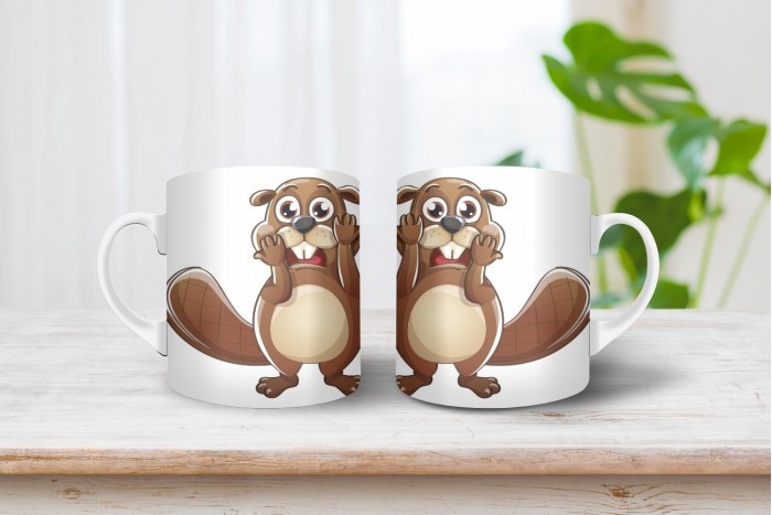 hód - bober mintás bögre 2