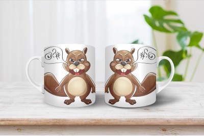 Hód - bober mintás bögre