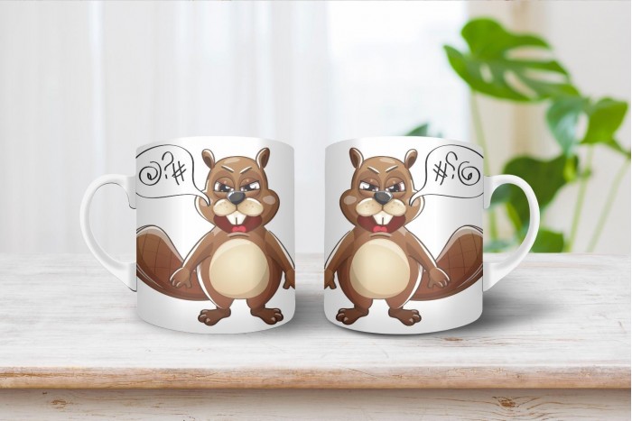 hód - bober mintás bögre 2