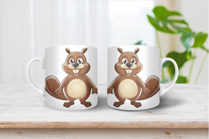 hód - bober mintás bögre 2