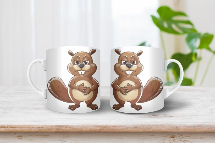 hód - bober mintás bögre 2