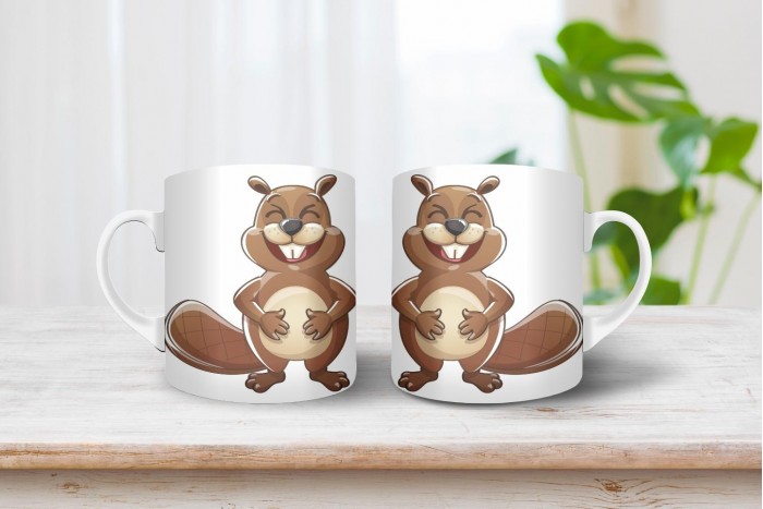 hód - bober mintás bögre 2