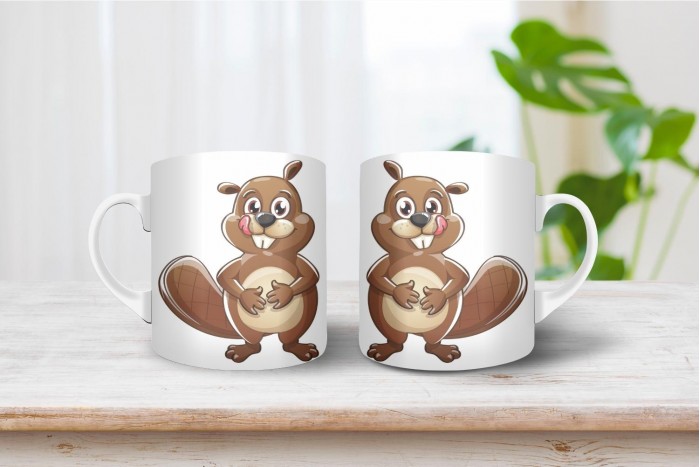 hód - bober mintás bögre 2