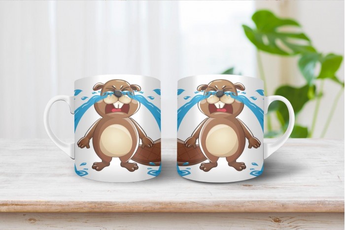 hód - bober mintás bögre 2