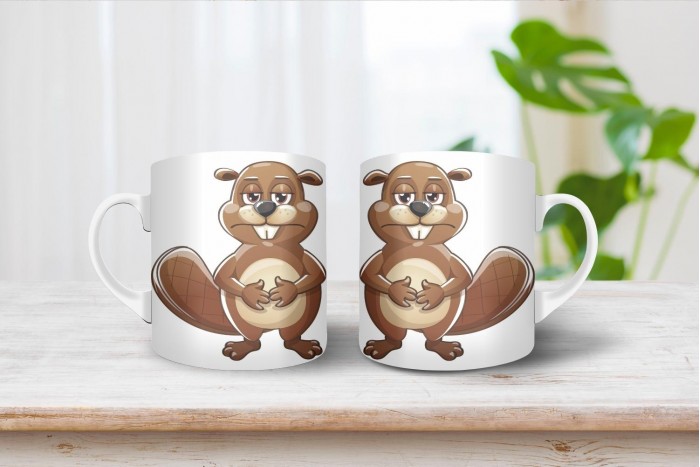 hód - bober mintás bögre 2