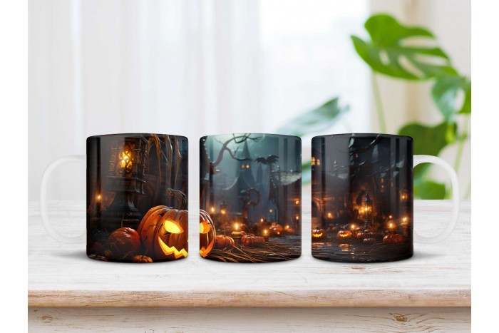 halloween mintás bögre 2