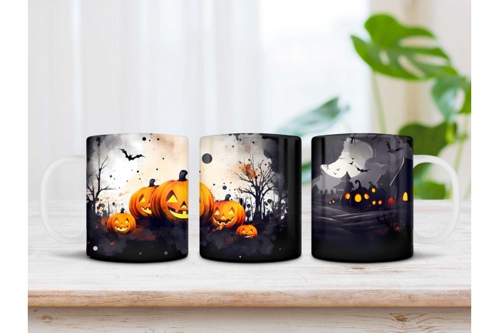 halloween mintás bögre 2