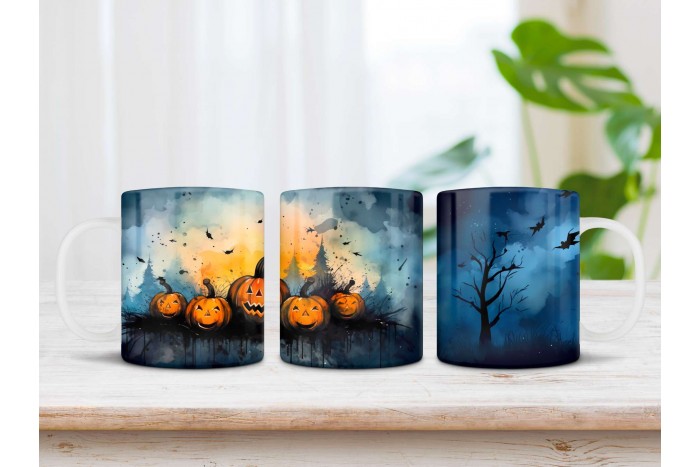 halloween mintás bögre 2