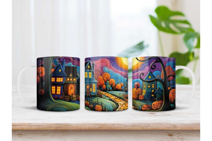 halloween mintás bögre 2