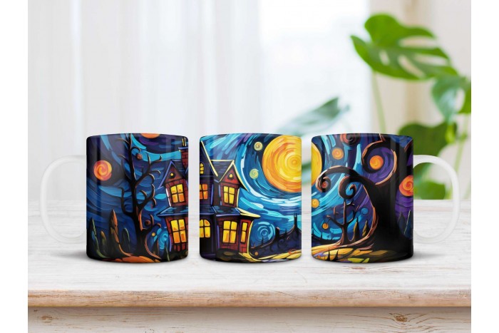 halloween mintás bögre 2