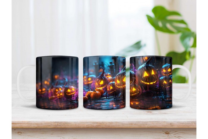 halloween mintás bögre 2