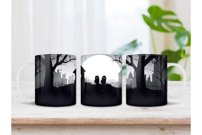 halloween mintás bögre 2