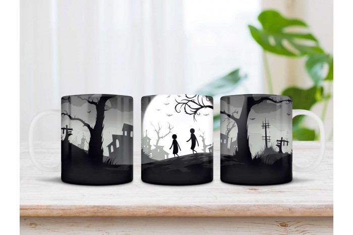 halloween mintás bögre 2