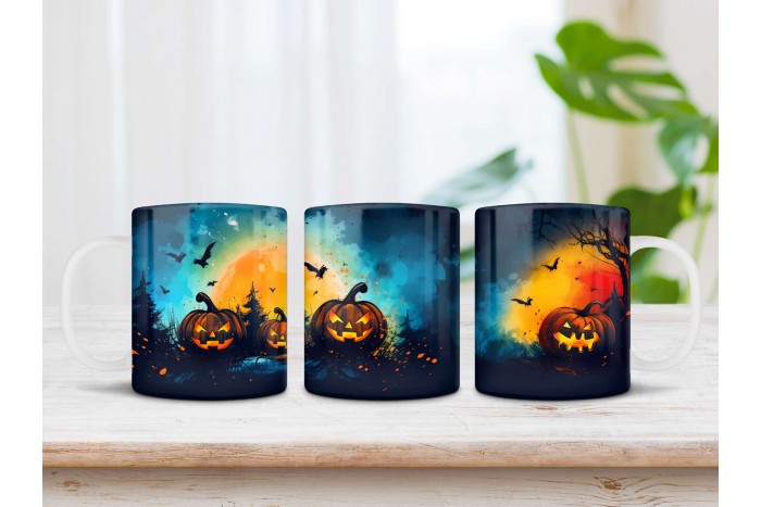 halloween mintás bögre 2