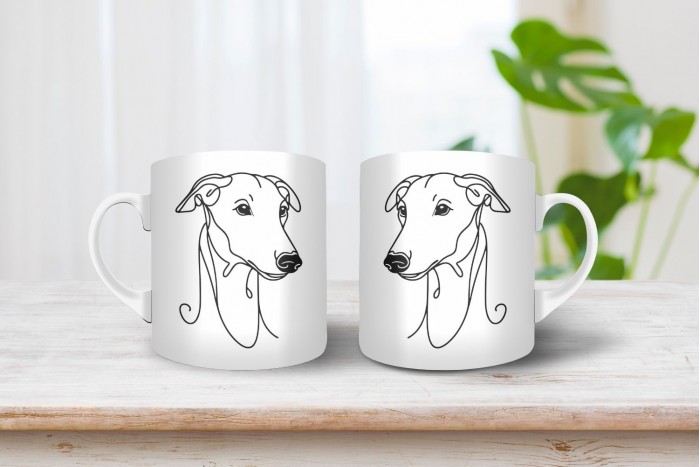 agár bögre - vonalrajzos 2