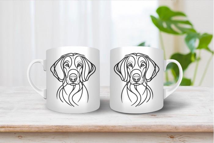 amerikai rókakopó bögre - vonalrajzos 2