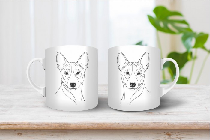 basenji bögre - vonalrajzos 2