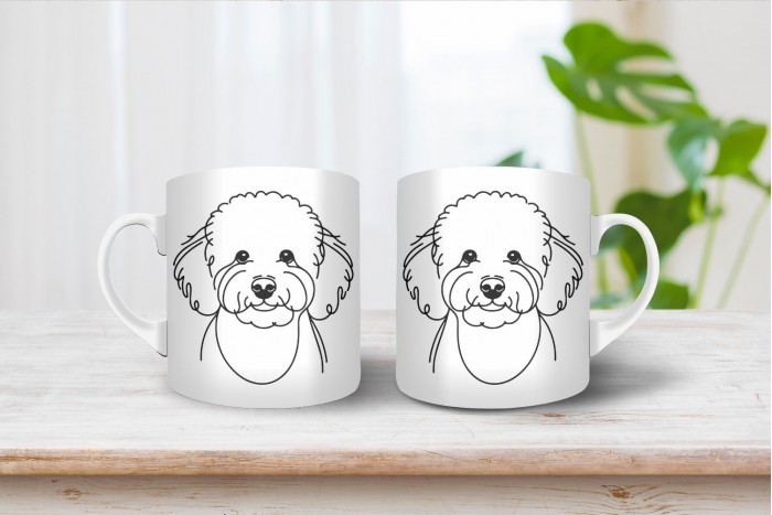 bichon vonalrajzos bögre 2