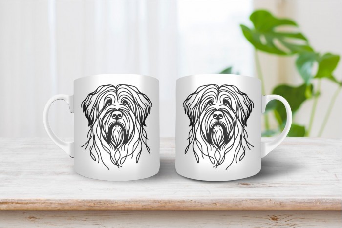 briard vonalrajzos bögre 2