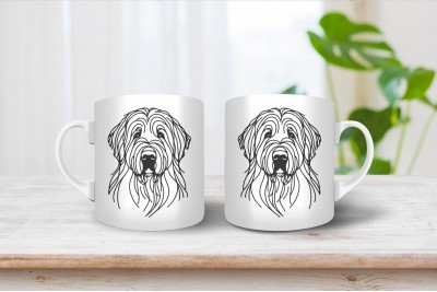 Briard vonalrajzos bögre