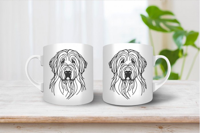 briard vonalrajzos bögre 2