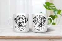 bullmasztiff vonalrajzos bögre 3