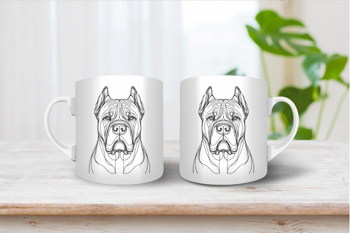 cane corso vonalrajzos bögre 2