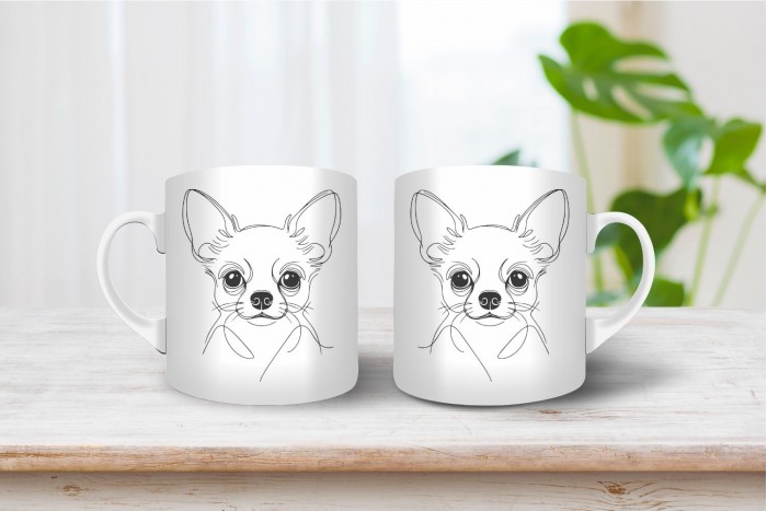 csivava vonalrajzos bögre 2