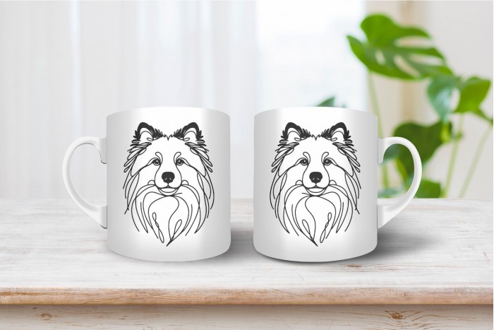 finn lapphund vonalrajzos bögre 2