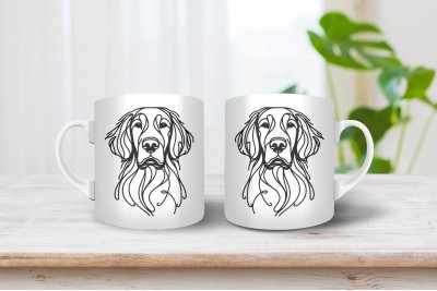 Gordon szetter vonalrajzos bögre