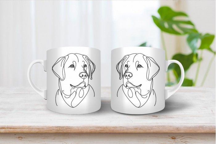 labrador retriever vonalrajzos bögre 2