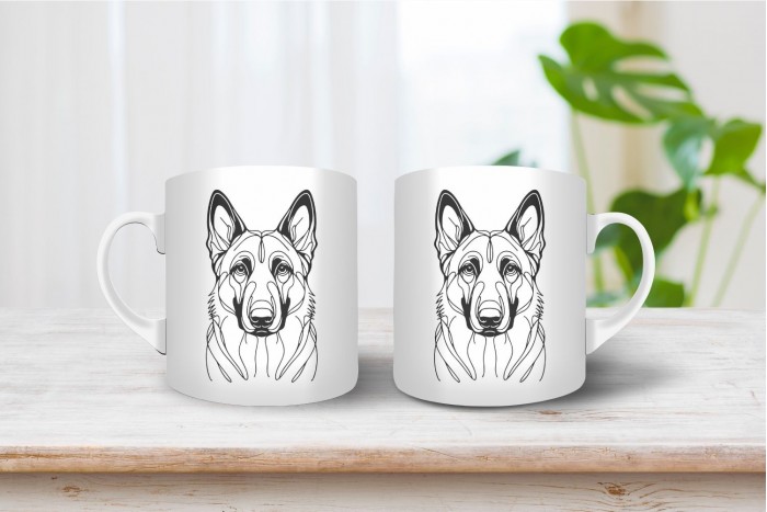 malinois vonalrajzos bögre 2