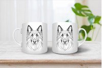 malinois vonalrajzos bögre 3