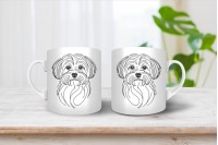 máltai selyemkutya mintás bögre 43