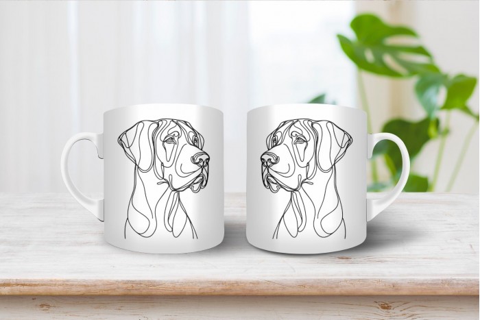 német dog vonalrajzos bögre 2