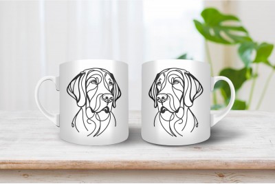 Német vizsla vonalrajzos bögre