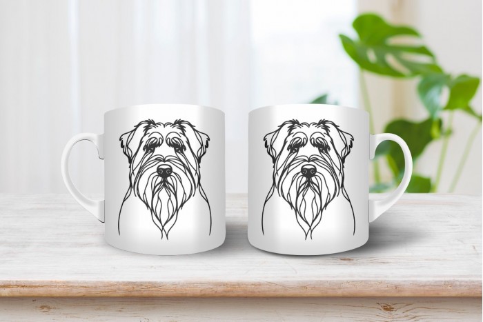 orosz terrier vonalrajzos bögre 2