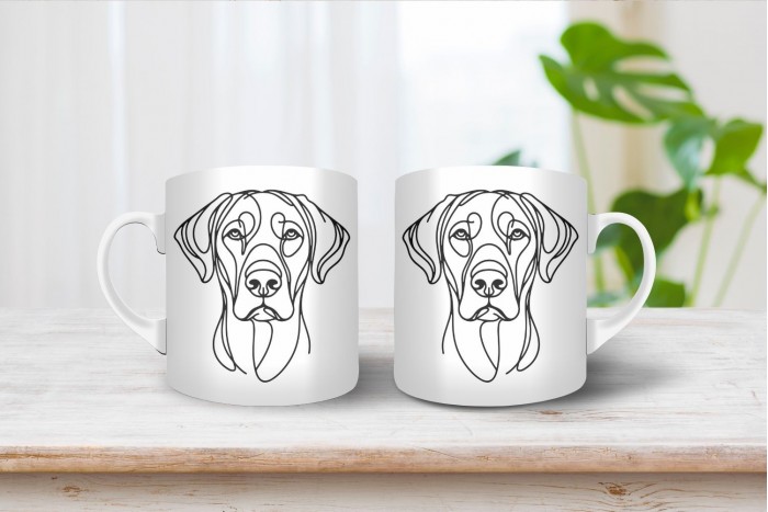 rhodesian ridgeback vonalrajzos bögre 2