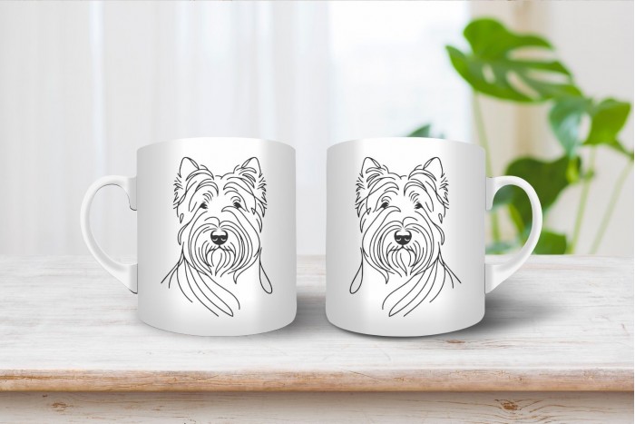 skót terrier vonalrajzos bögre 2