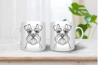 schnauzer mintás párna 54