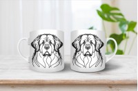 újfundlandi vonalrajzos bögre 3