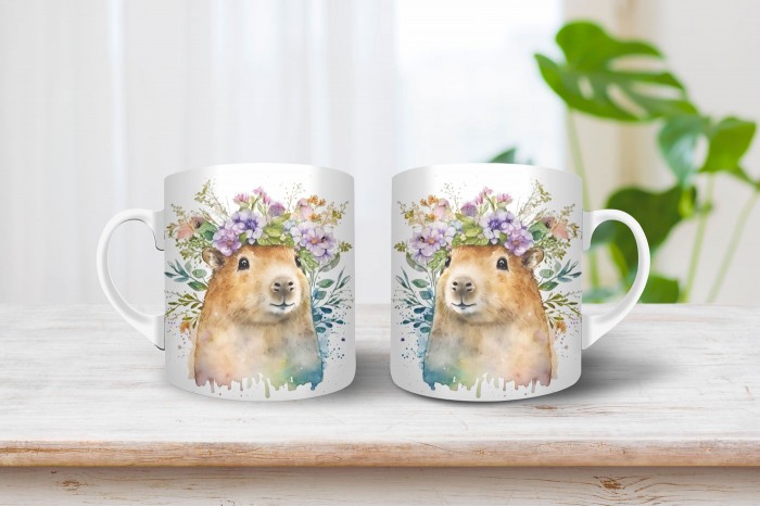 capybara - vízidisznó mintás bögre 2