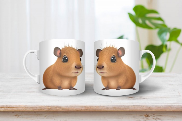 capybara - vízidisznó mintás bögre 2