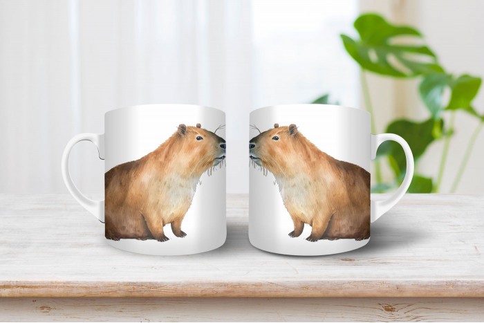 capybara - vízidisznó mintás bögre 2